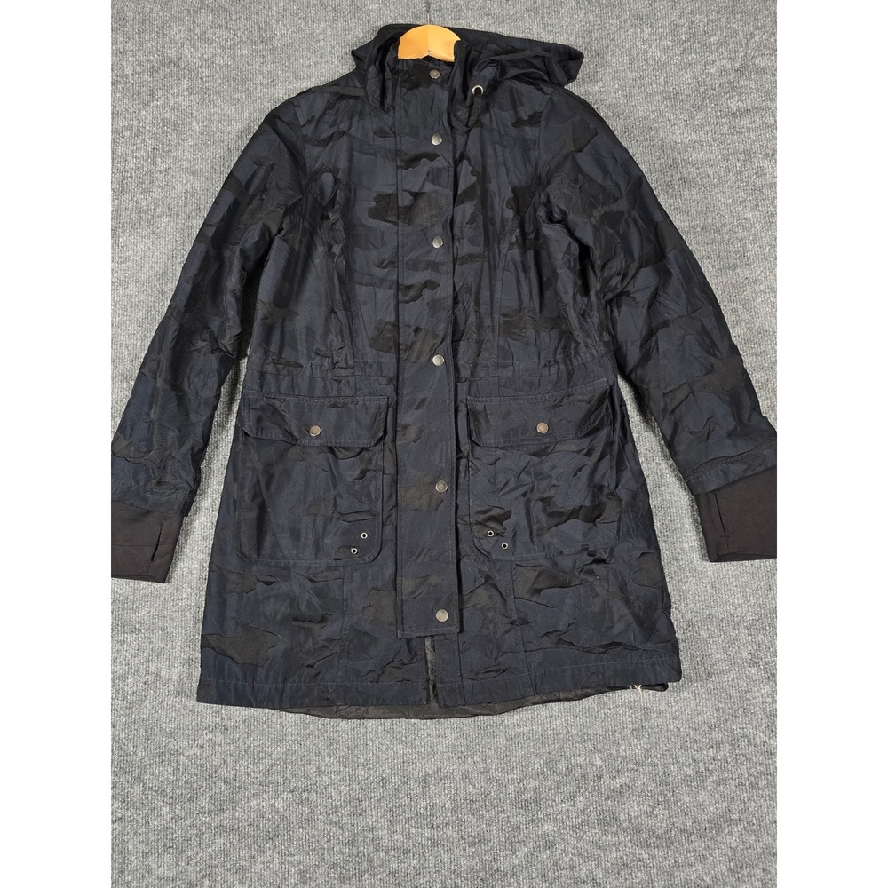 Athletic Works Womens Navy Camo Print Hooded Anorak Jacket‎ Size Small 4-6